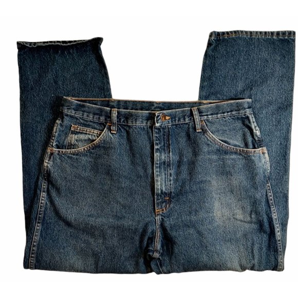 Rustler Other - Mens Regular Fit Straight Leg Blue Jeans Size 40x30 100% Cotton High Rise 13